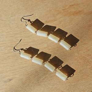 Vintage Marbled Dangle Earrings